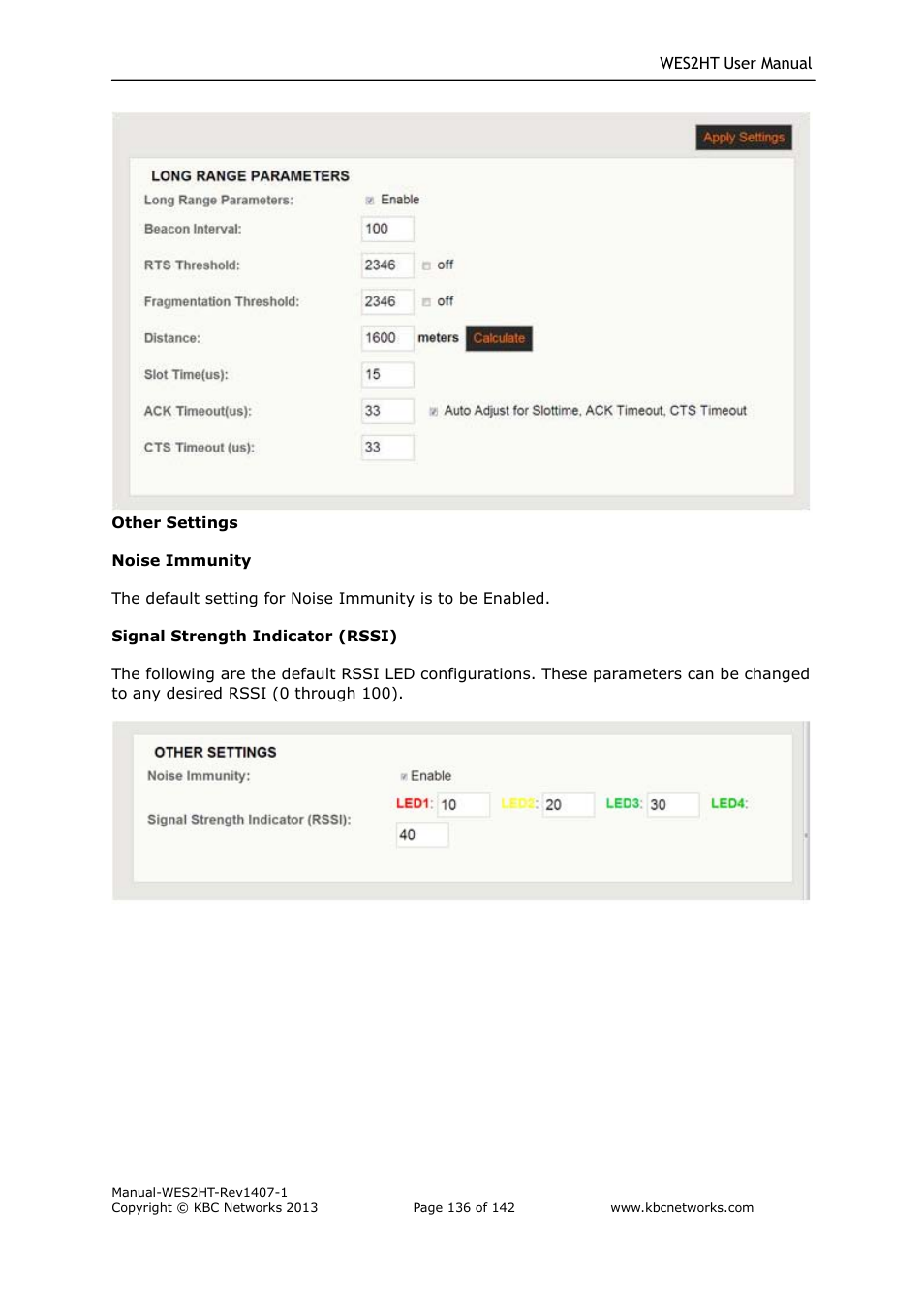 KBC Networks WES2HT User Manual | Page 137 / 142