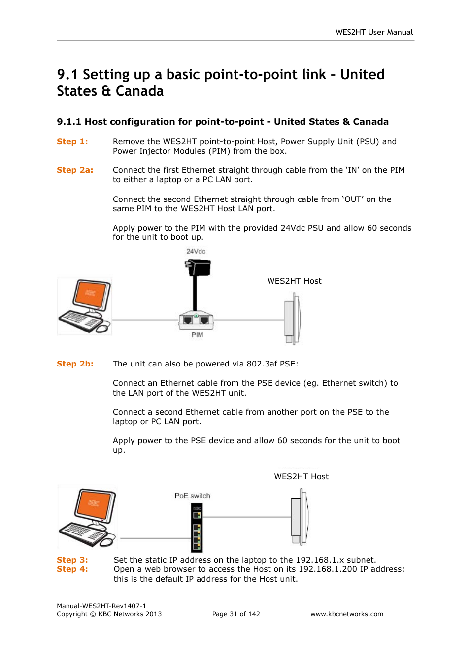 KBC Networks WES2HT User Manual | Page 32 / 142