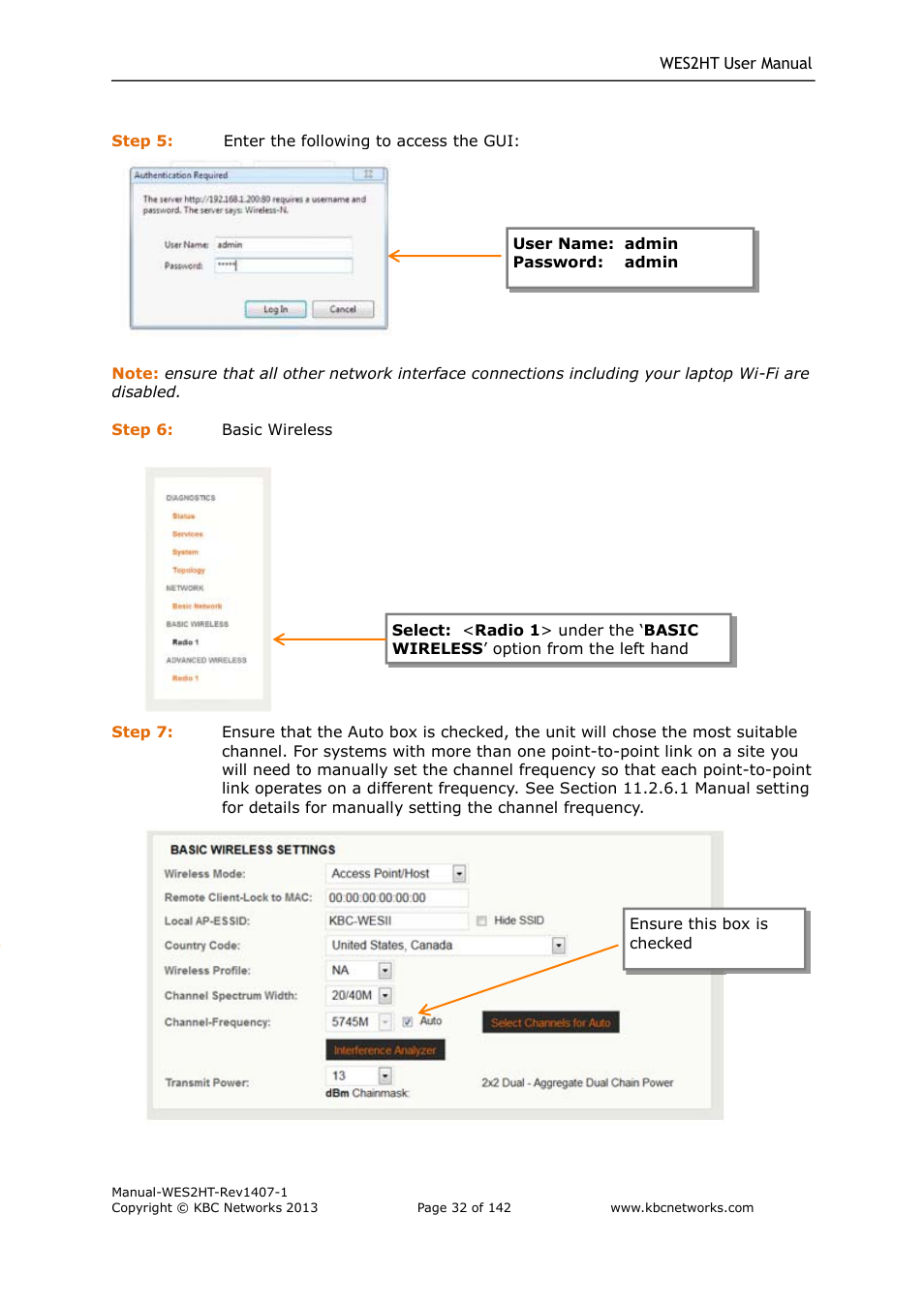 KBC Networks WES2HT User Manual | Page 33 / 142