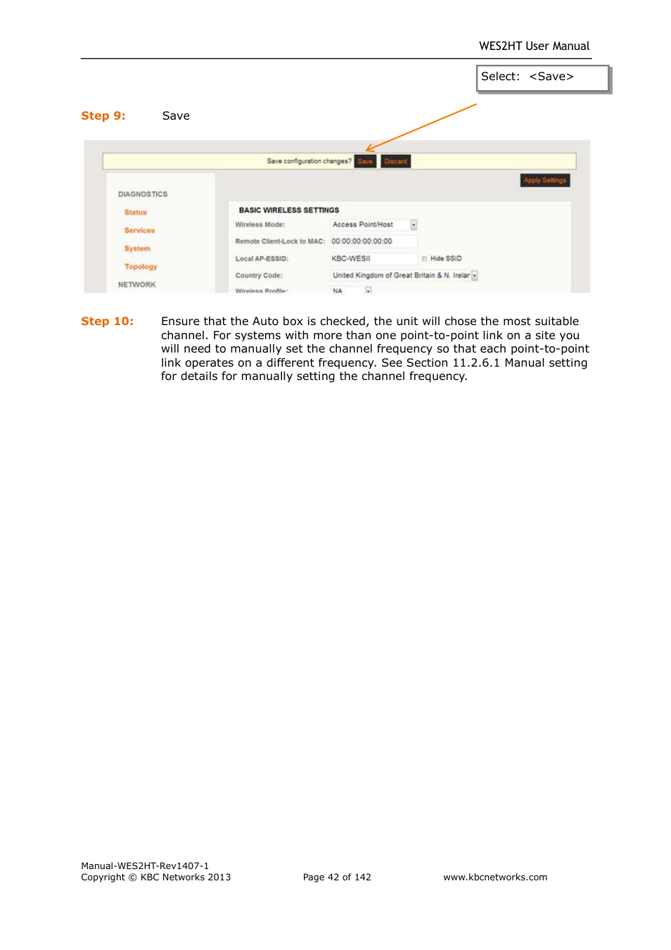 KBC Networks WES2HT User Manual | Page 43 / 142