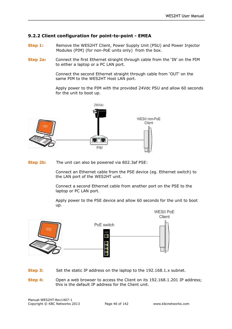 KBC Networks WES2HT User Manual | Page 47 / 142