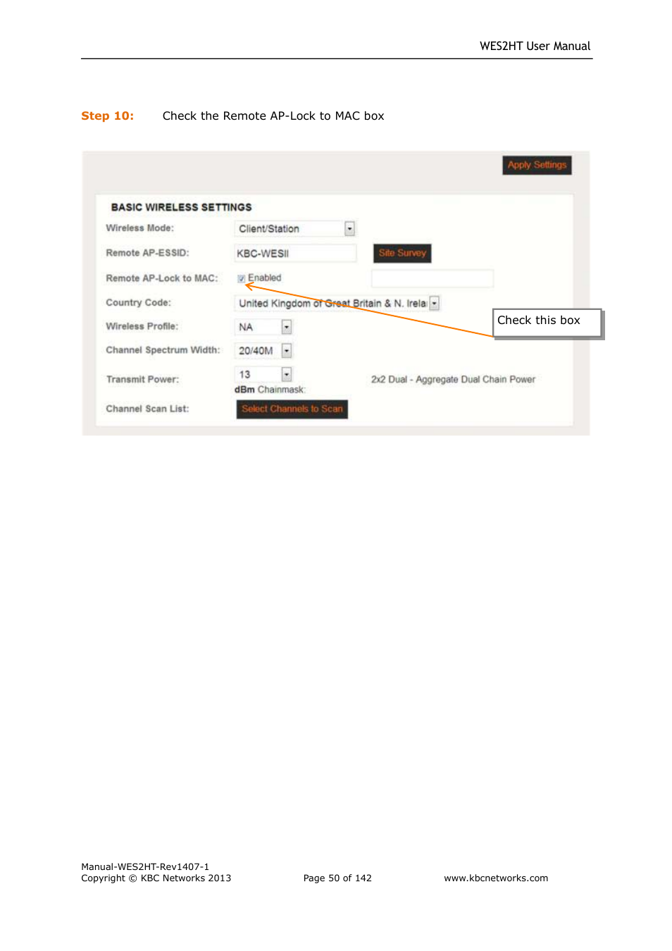 KBC Networks WES2HT User Manual | Page 51 / 142