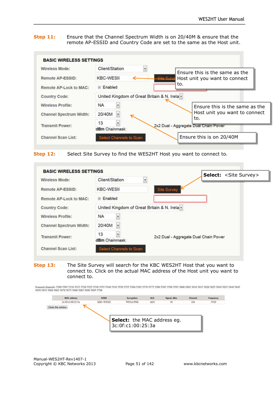 KBC Networks WES2HT User Manual | Page 52 / 142