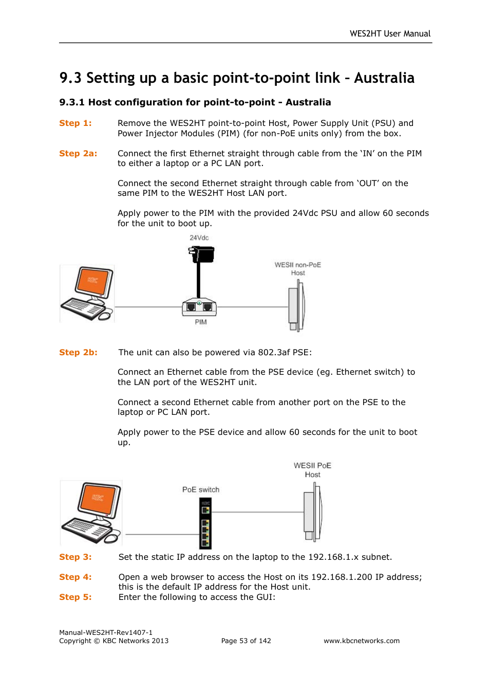 KBC Networks WES2HT User Manual | Page 54 / 142