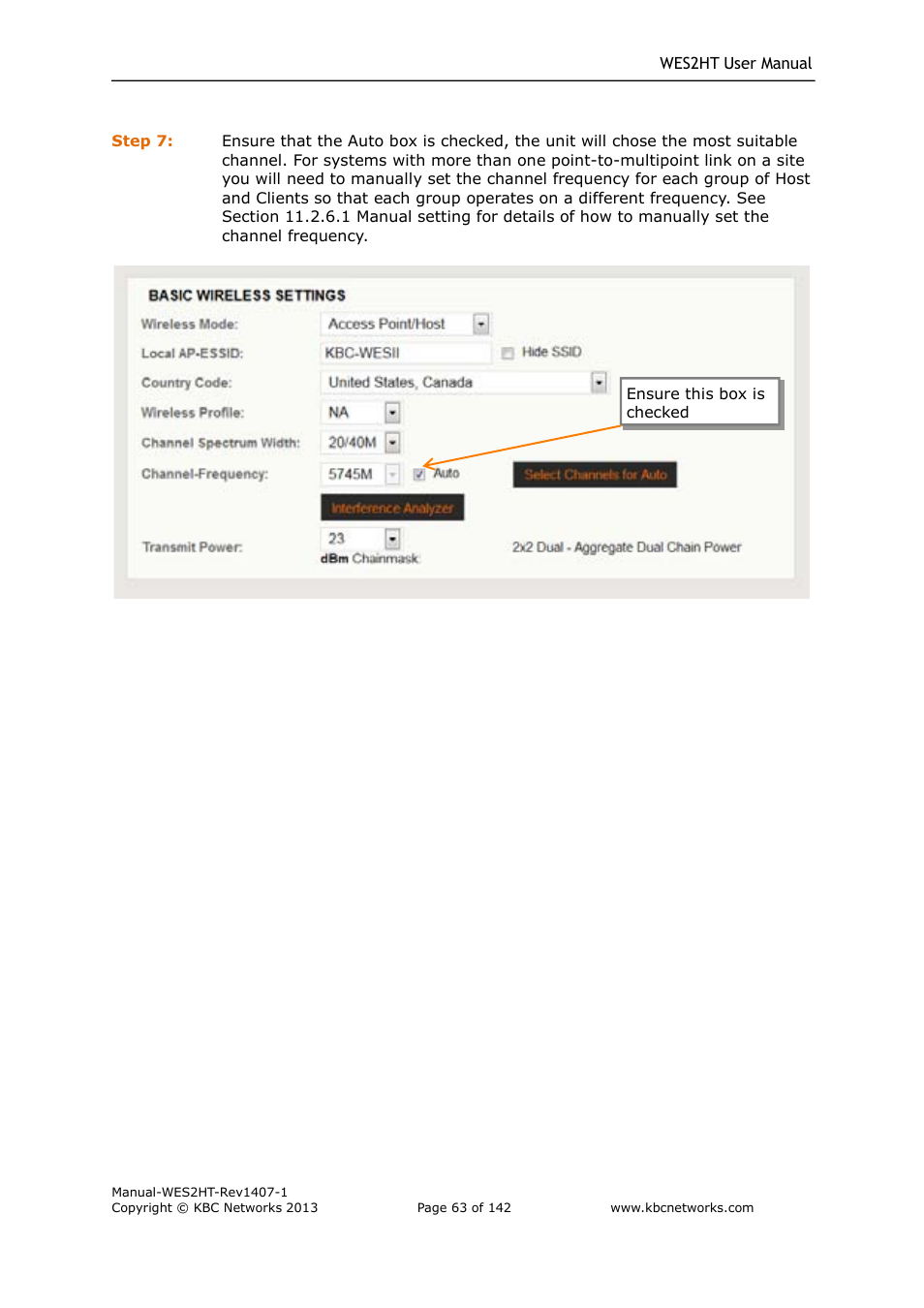 KBC Networks WES2HT User Manual | Page 64 / 142