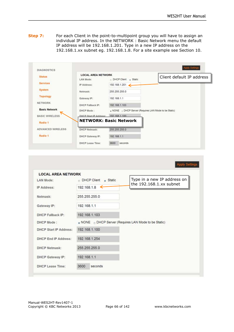 KBC Networks WES2HT User Manual | Page 67 / 142