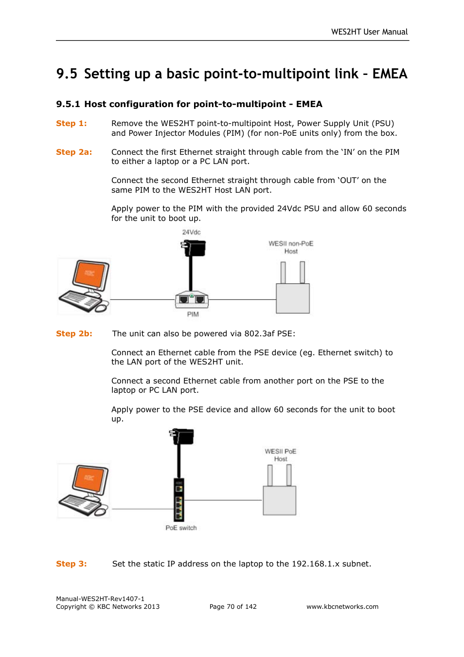 KBC Networks WES2HT User Manual | Page 71 / 142