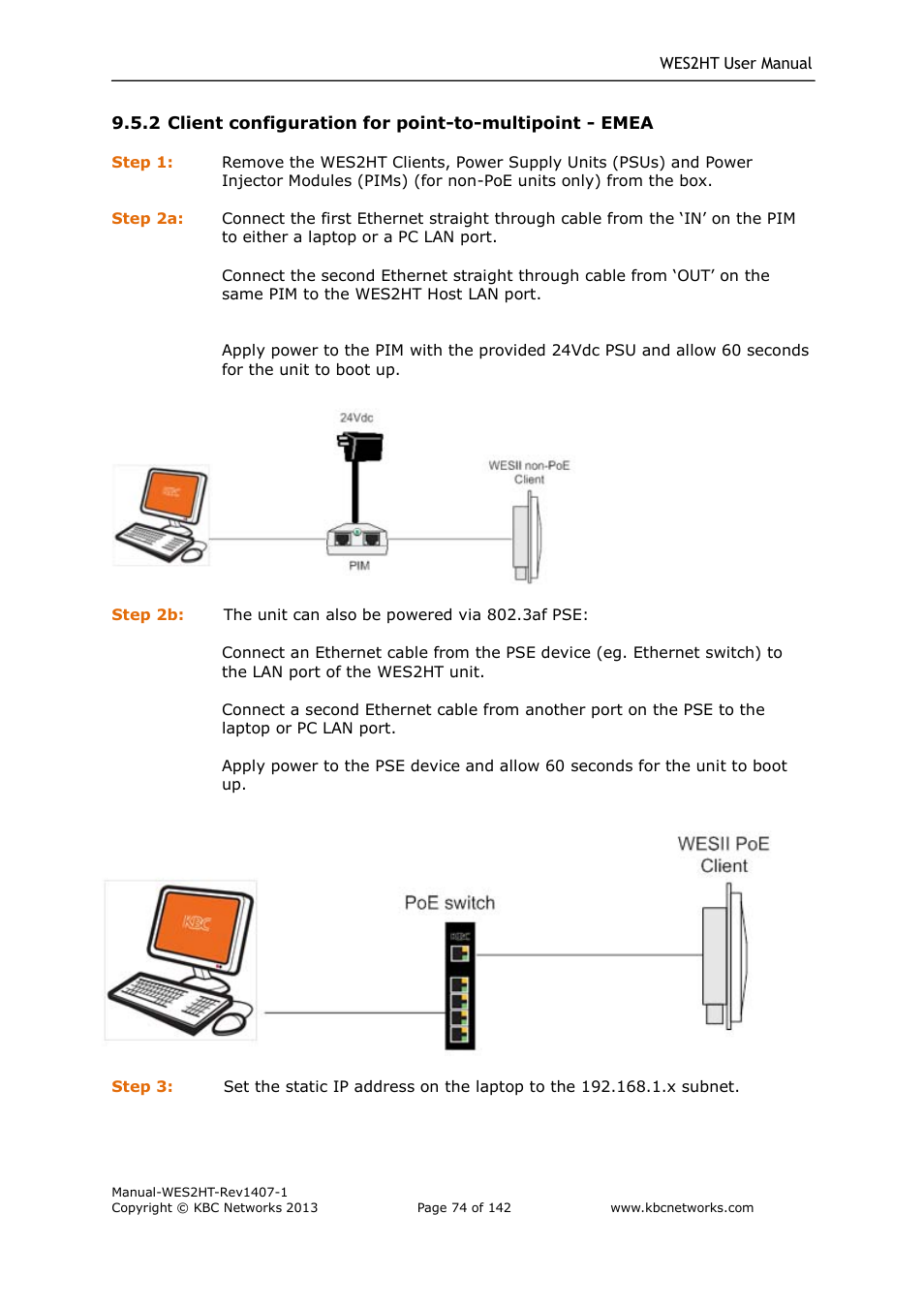 KBC Networks WES2HT User Manual | Page 75 / 142