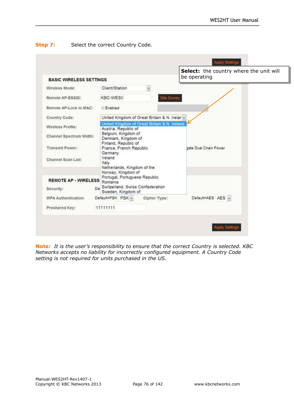 KBC Networks WES2HT User Manual | Page 77 / 142