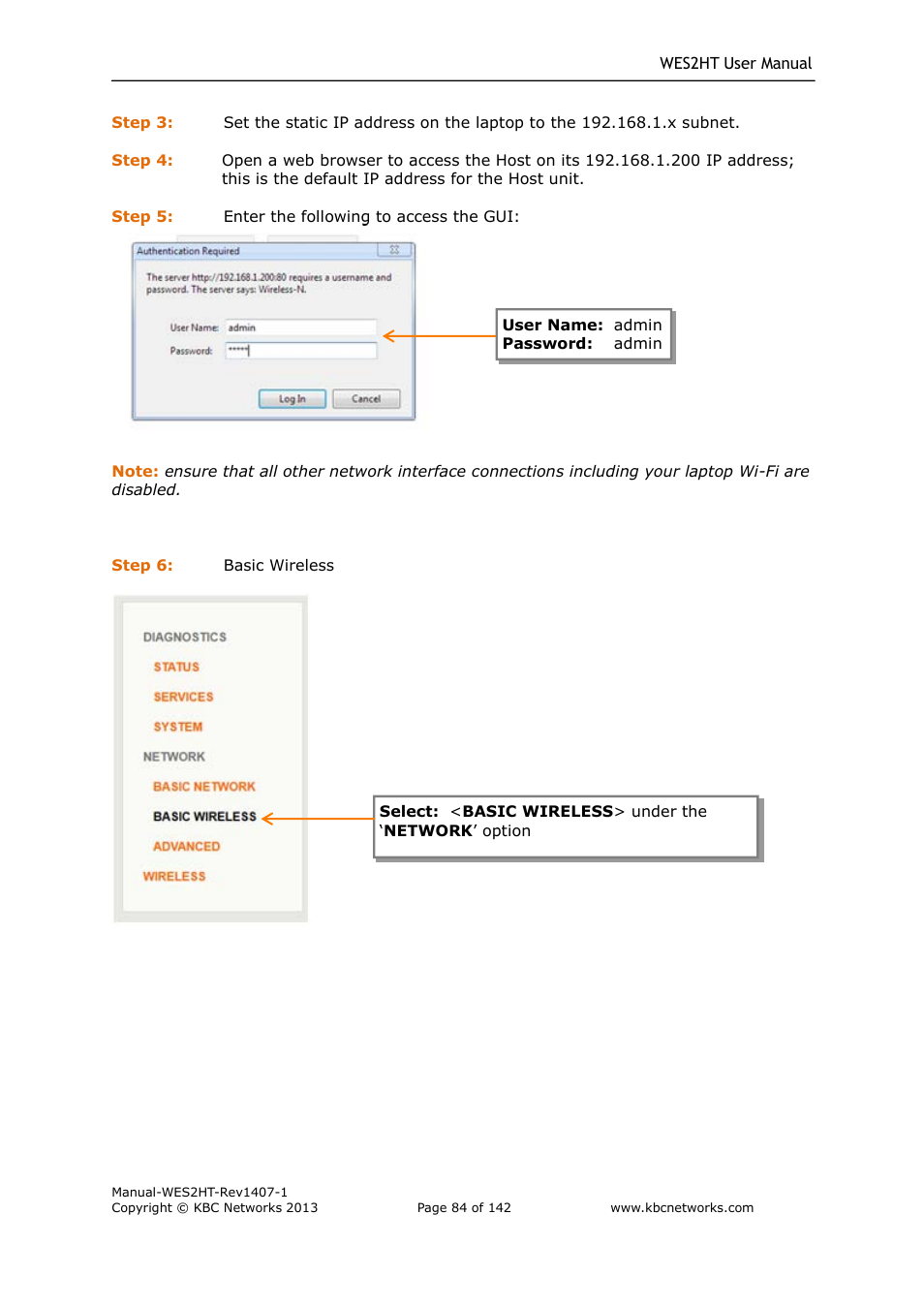 KBC Networks WES2HT User Manual | Page 85 / 142