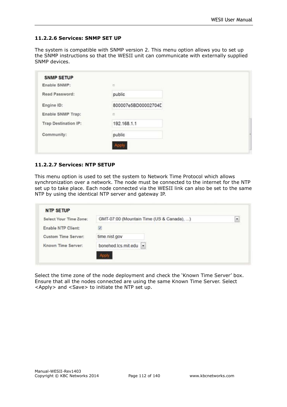 KBC Networks WESII User Manual | Page 113 / 141