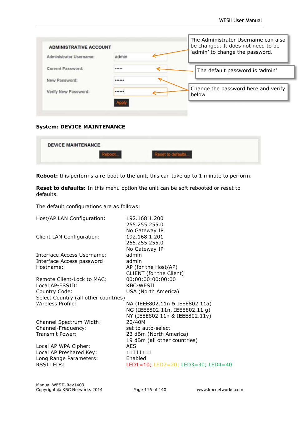 KBC Networks WESII User Manual | Page 117 / 141