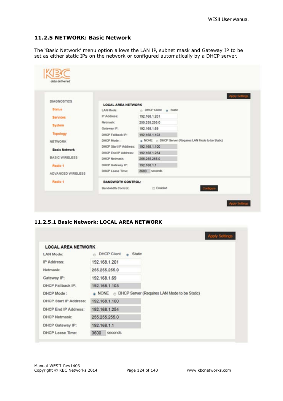 KBC Networks WESII User Manual | Page 125 / 141