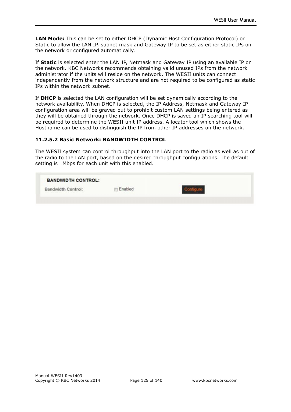 KBC Networks WESII User Manual | Page 126 / 141