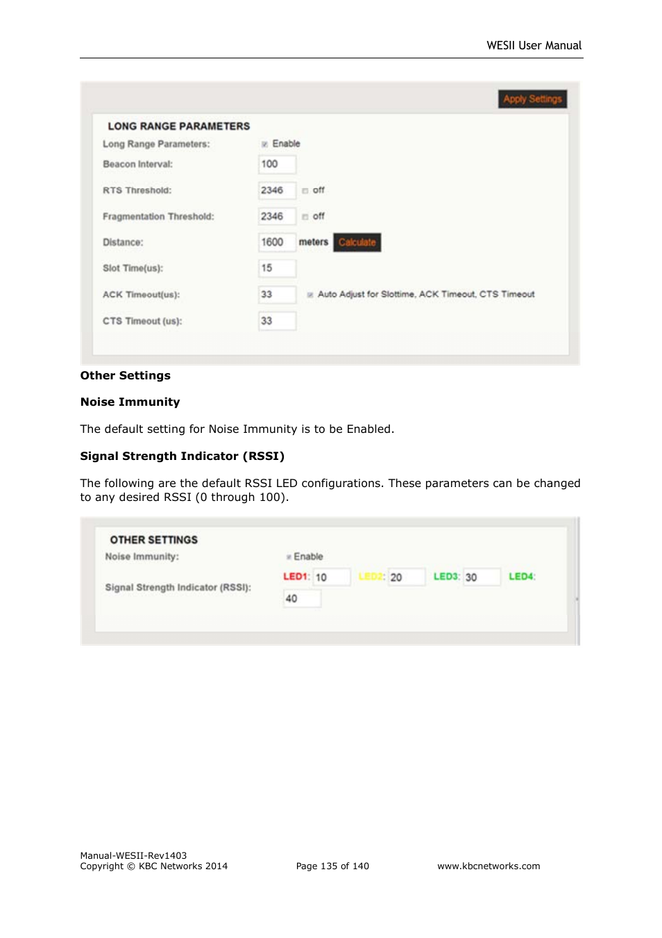 KBC Networks WESII User Manual | Page 136 / 141