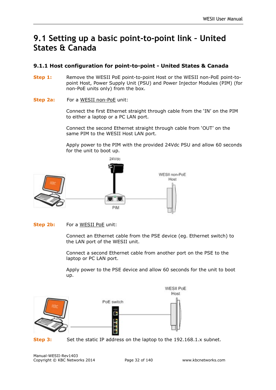 KBC Networks WESII User Manual | Page 33 / 141