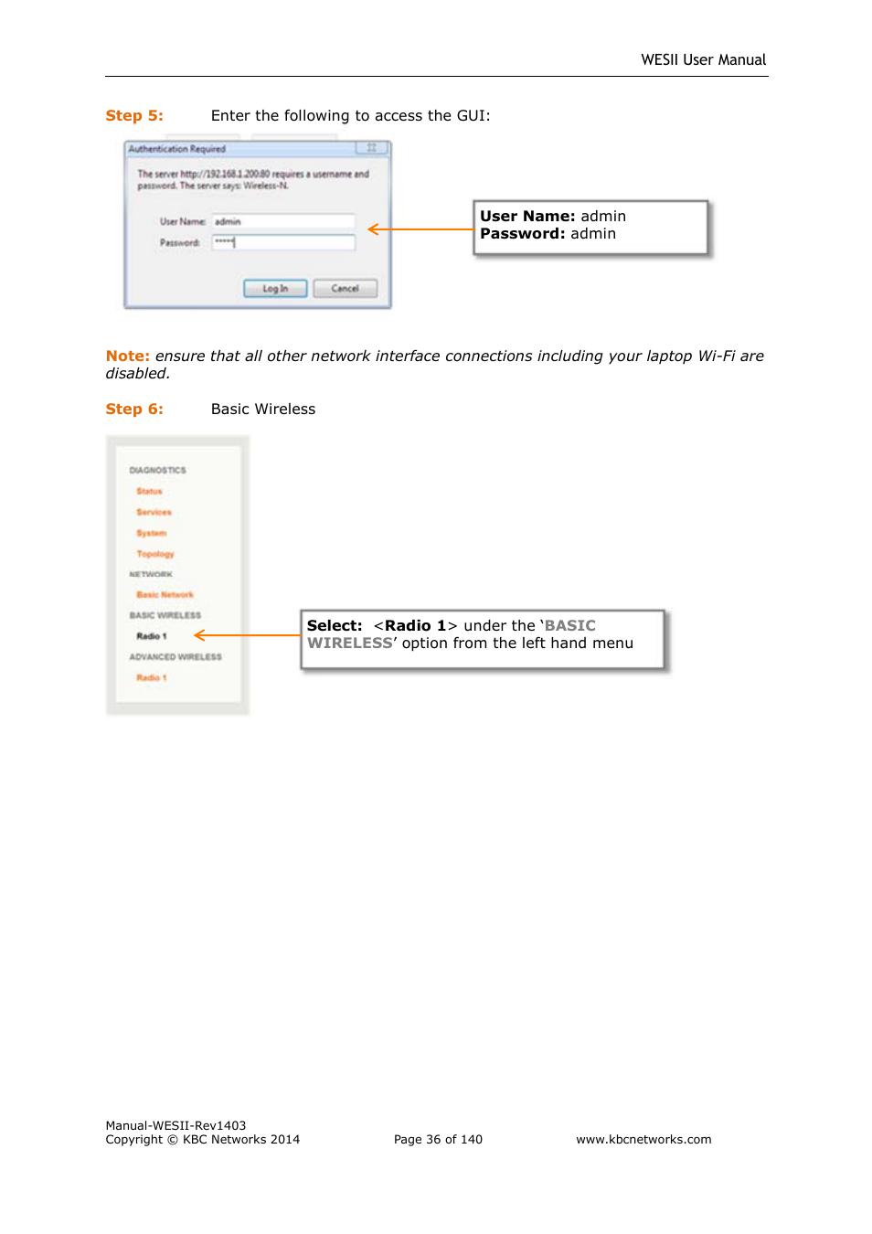 KBC Networks WESII User Manual | Page 37 / 141