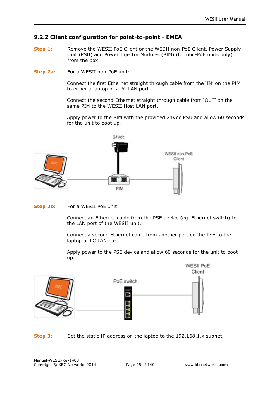 KBC Networks WESII User Manual | Page 47 / 141