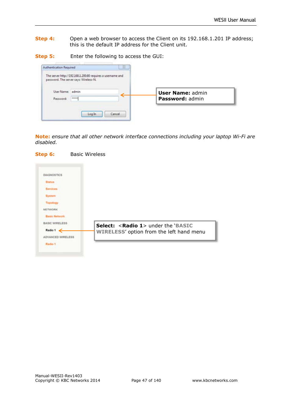 KBC Networks WESII User Manual | Page 48 / 141