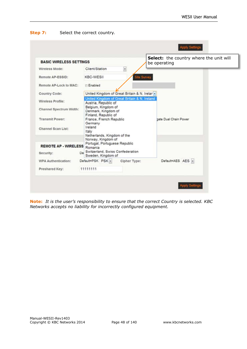 KBC Networks WESII User Manual | Page 49 / 141