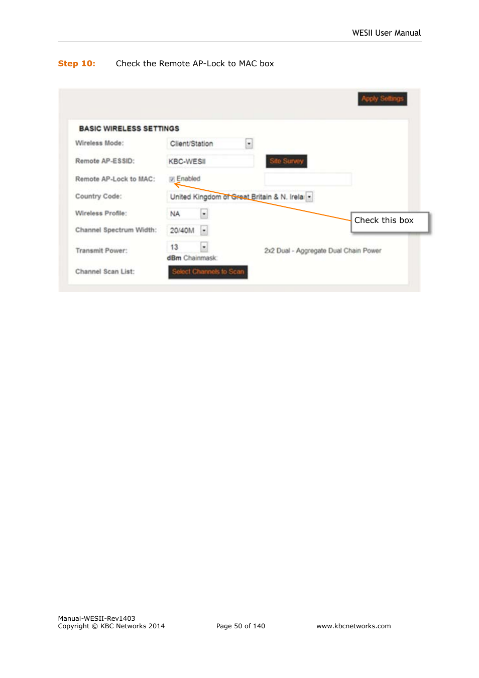 KBC Networks WESII User Manual | Page 51 / 141