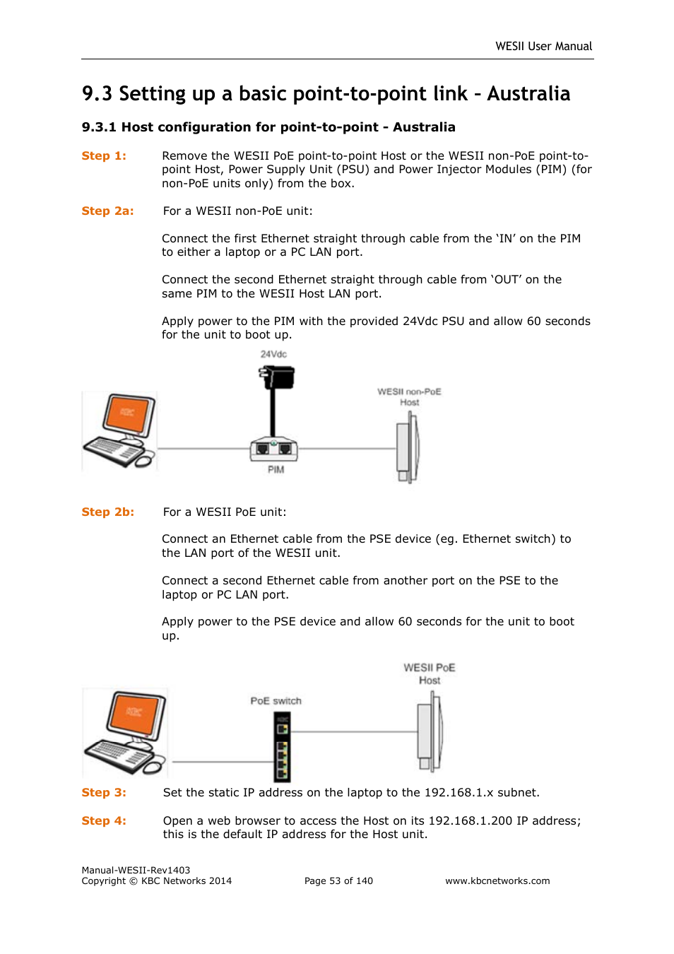 KBC Networks WESII User Manual | Page 54 / 141