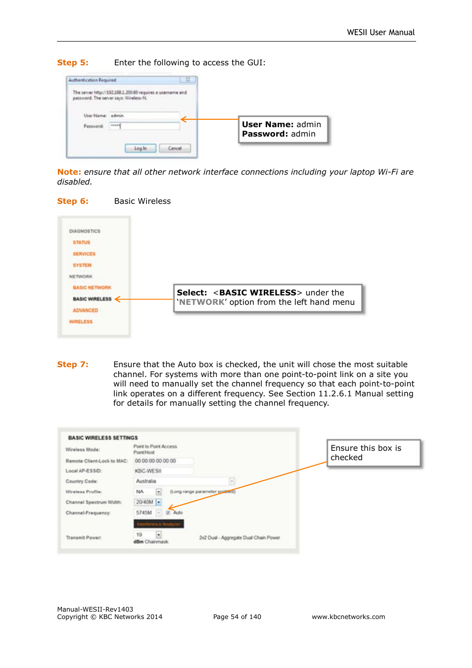 KBC Networks WESII User Manual | Page 55 / 141