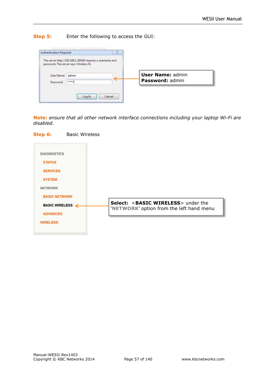 KBC Networks WESII User Manual | Page 58 / 141