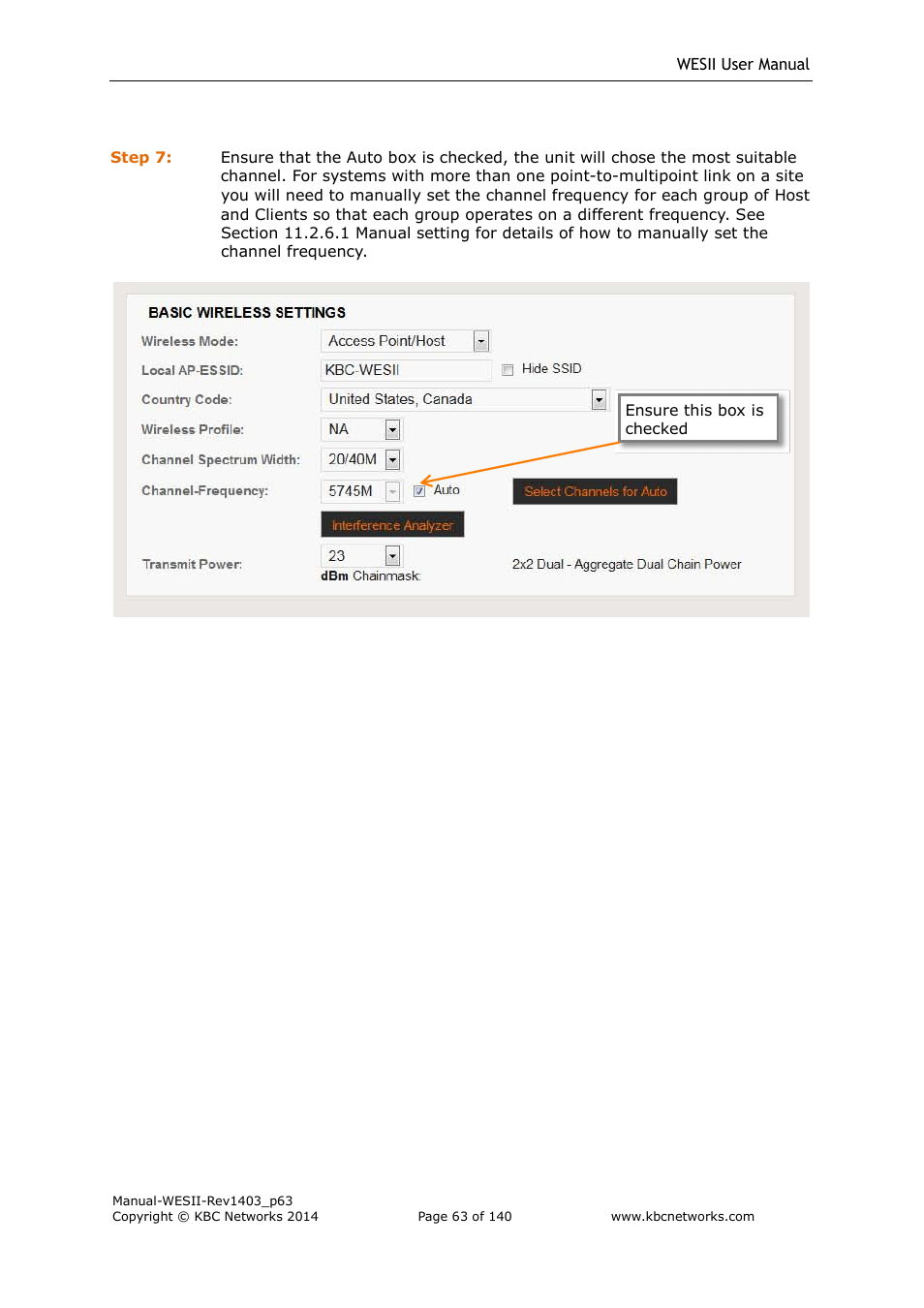 KBC Networks WESII User Manual | Page 64 / 141