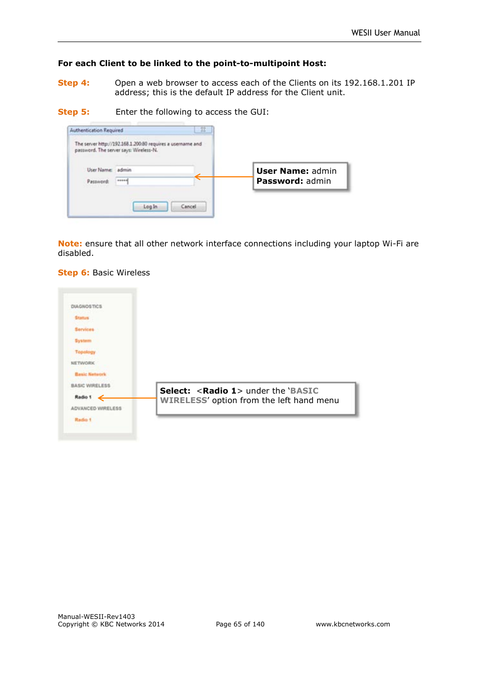 KBC Networks WESII User Manual | Page 66 / 141