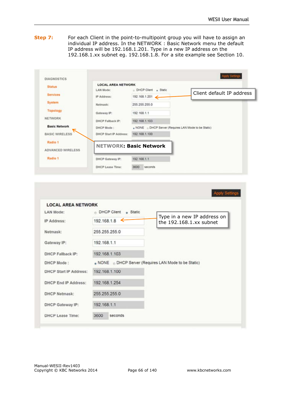 KBC Networks WESII User Manual | Page 67 / 141