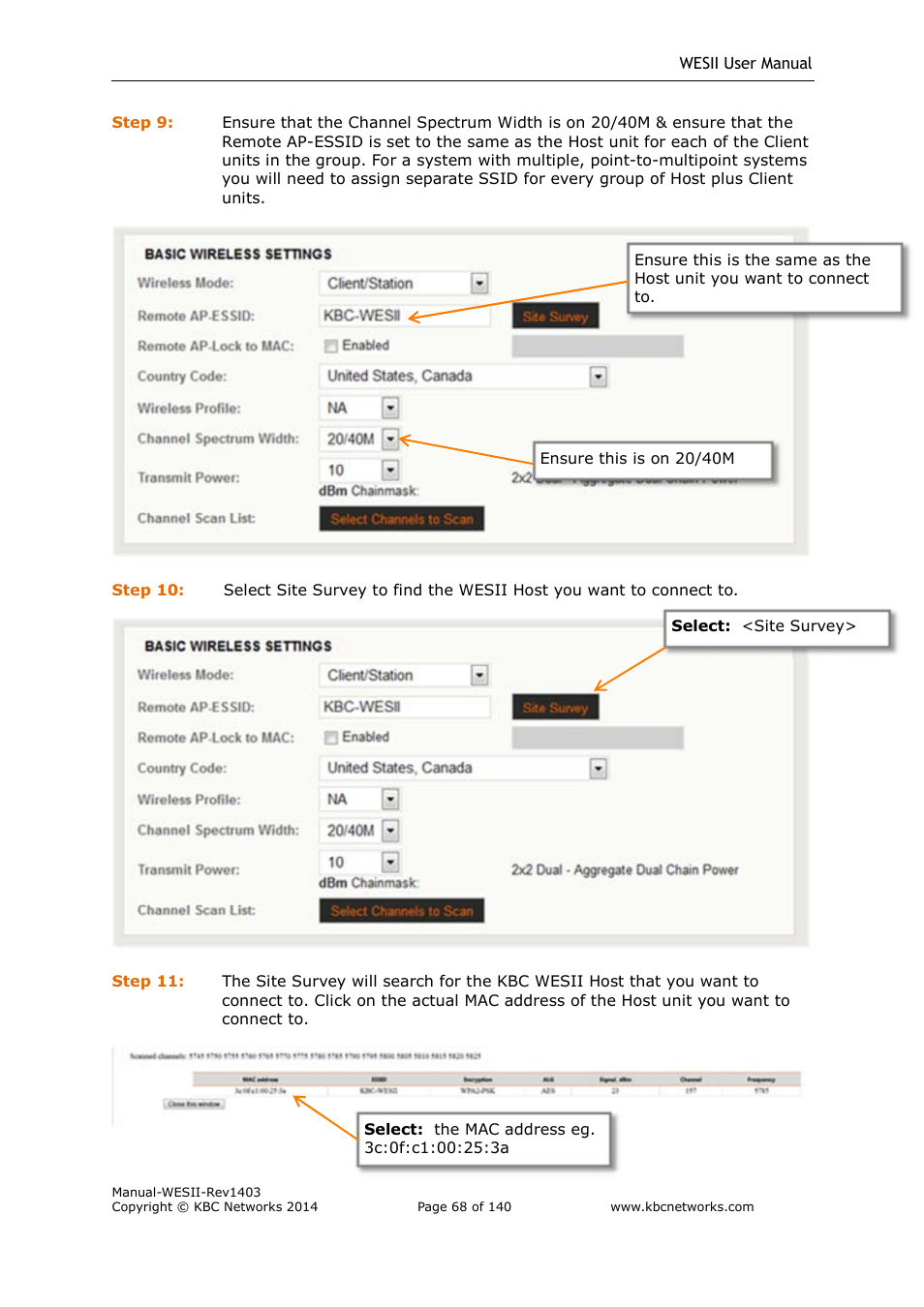 KBC Networks WESII User Manual | Page 69 / 141