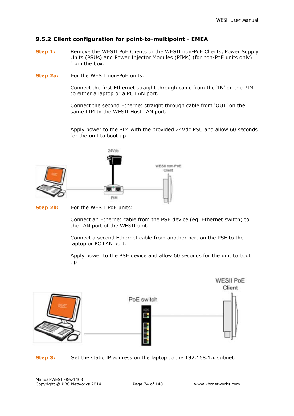 KBC Networks WESII User Manual | Page 75 / 141