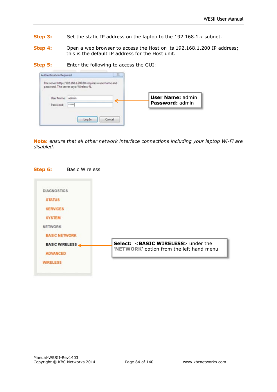 KBC Networks WESII User Manual | Page 85 / 141