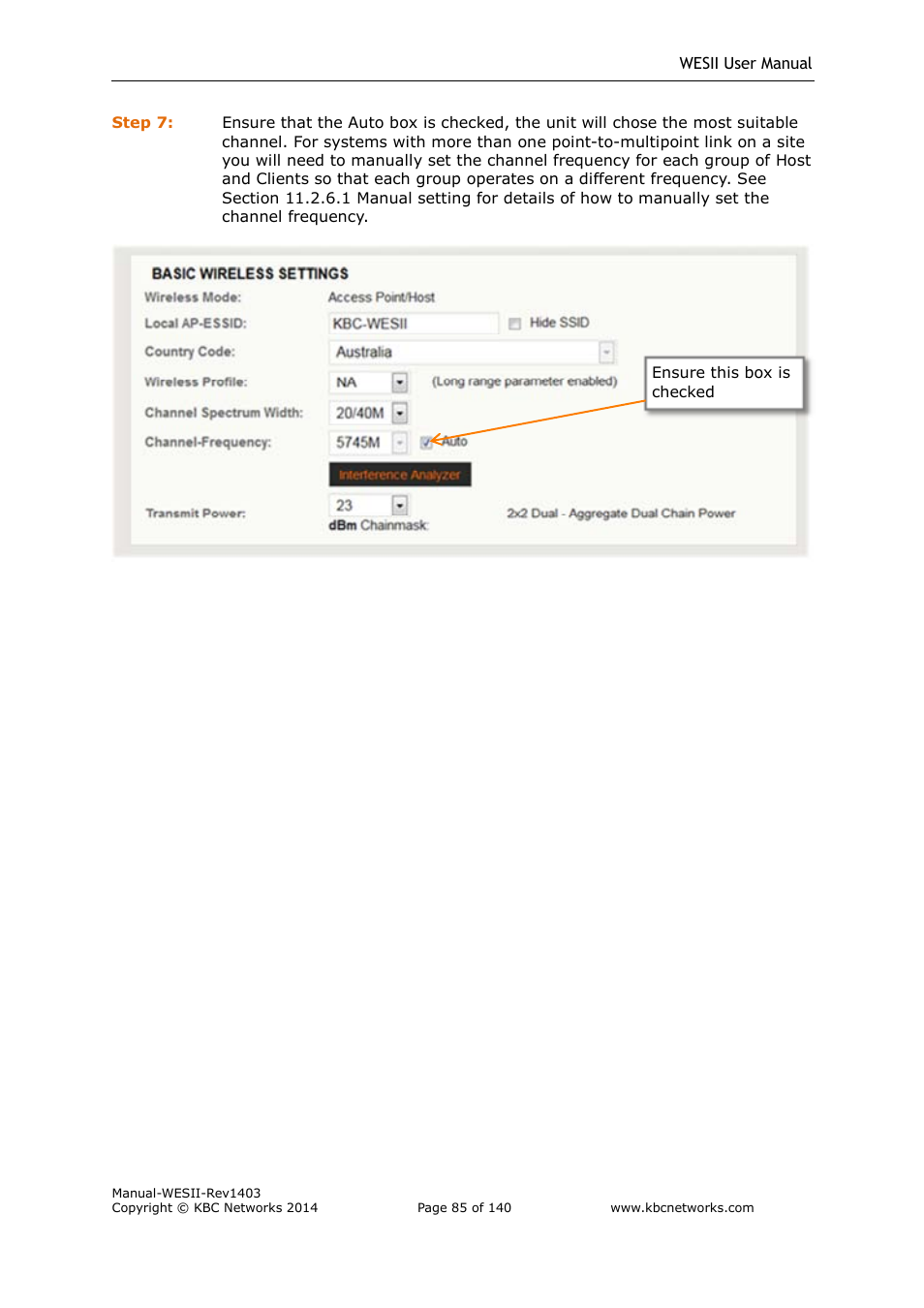 KBC Networks WESII User Manual | Page 86 / 141