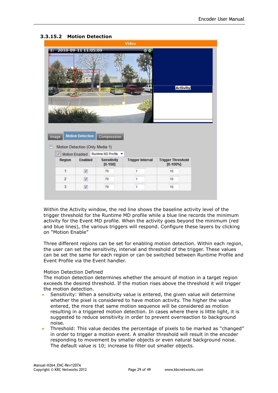 KBC Networks H.264 Encoder User Manual | Page 29 / 49