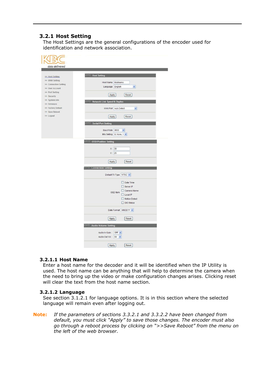 KBC Networks MPEG4 Decoder User Manual | Page 15 / 29