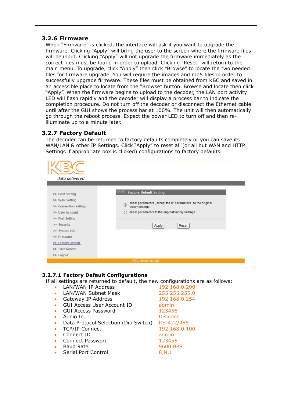 KBC Networks MPEG4 Decoder User Manual | Page 21 / 29