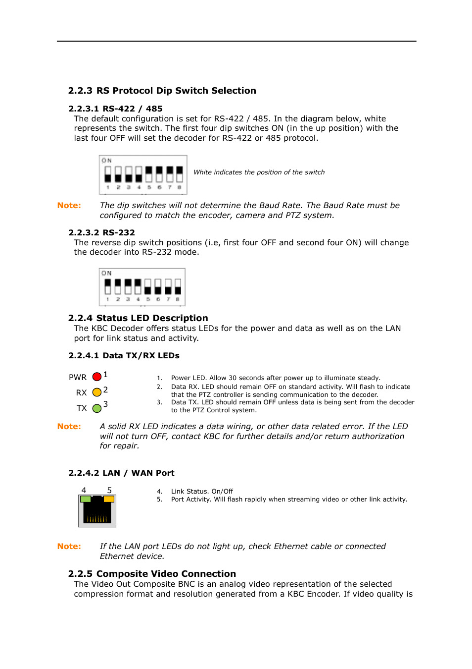 KBC Networks MPEG4 Decoder User Manual | Page 7 / 29