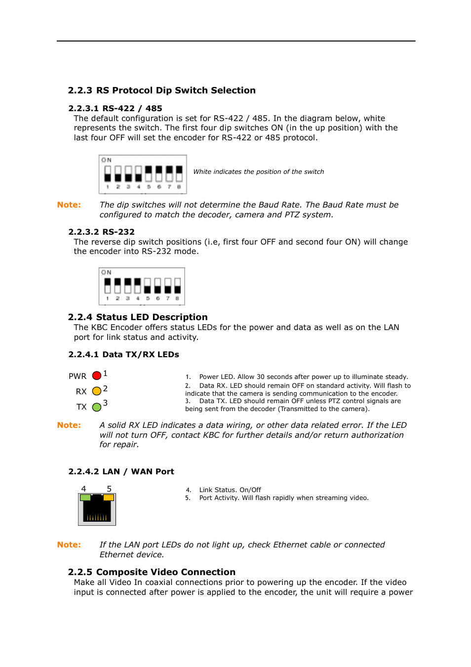 KBC Networks MPEG4 Encoder User Manual | Page 7 / 33