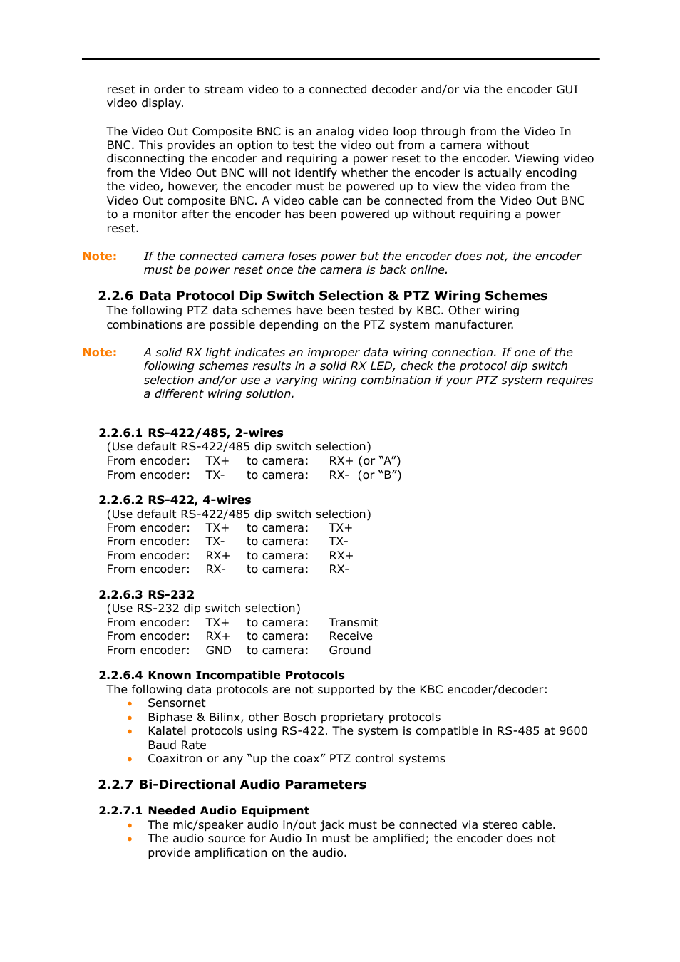KBC Networks MPEG4 Encoder User Manual | Page 8 / 33