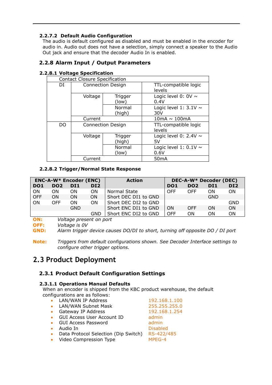 3 product deployment | KBC Networks MPEG4 Encoder User Manual | Page 9 / 33
