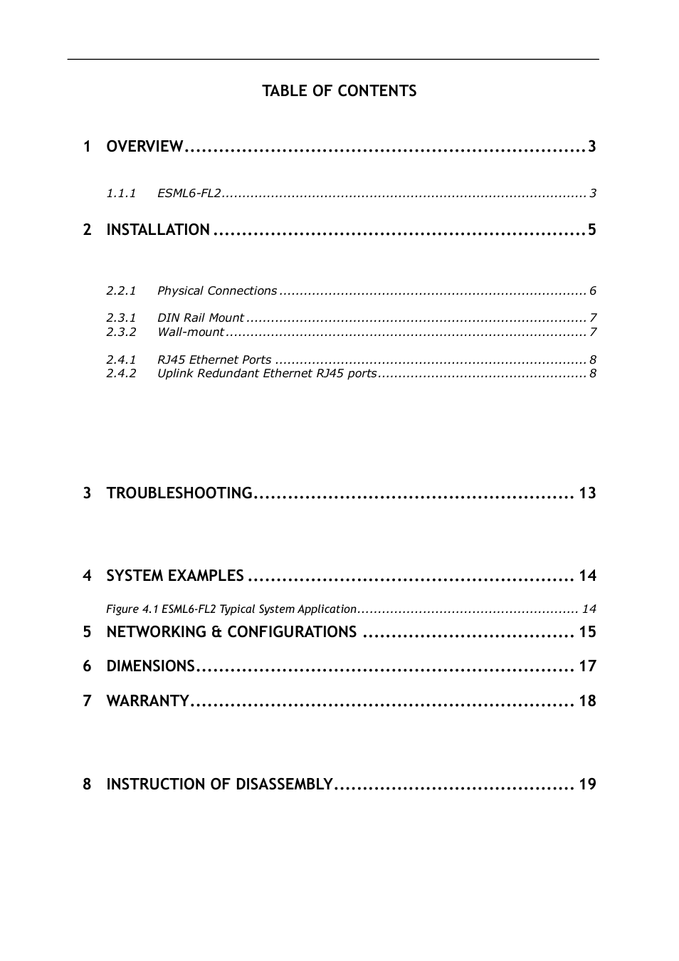 KBC Networks ESML6-FL2 User Manual | Page 2 / 20