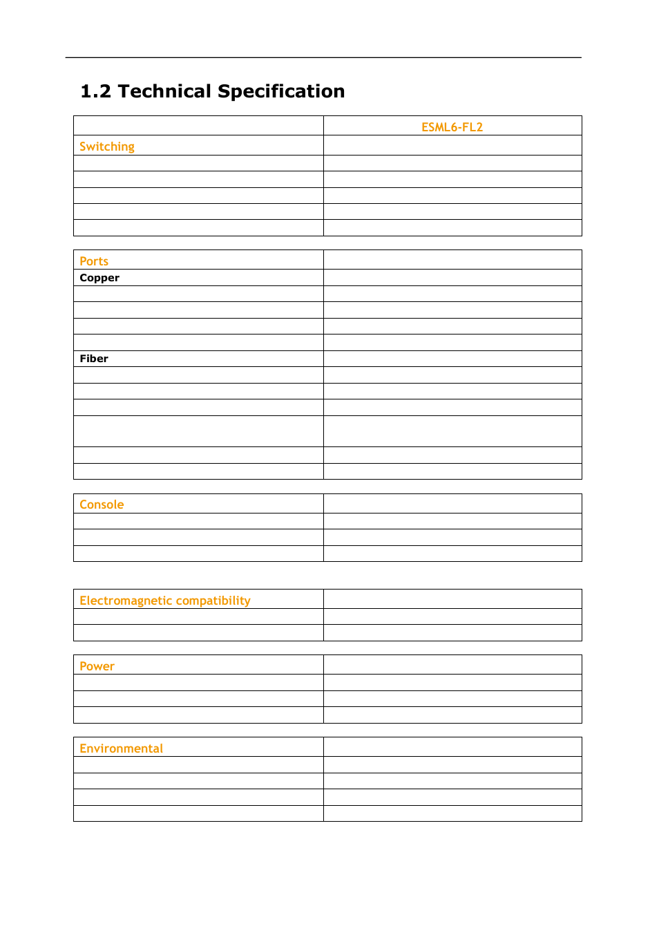 2 technical specification | KBC Networks ESML6-FL2 User Manual | Page 4 / 20