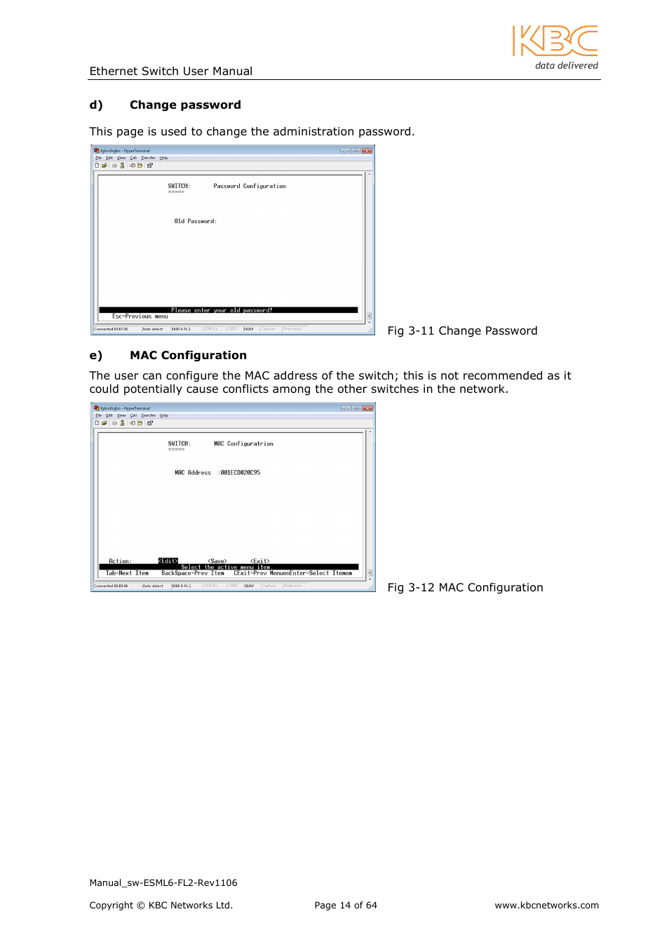 KBC Networks ESML6-FL2 User Manual | Page 15 / 64