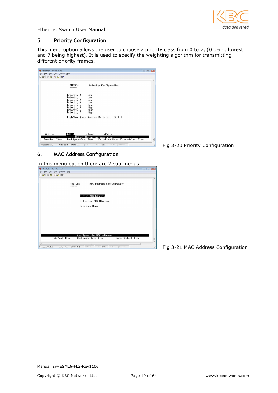 KBC Networks ESML6-FL2 User Manual | Page 20 / 64