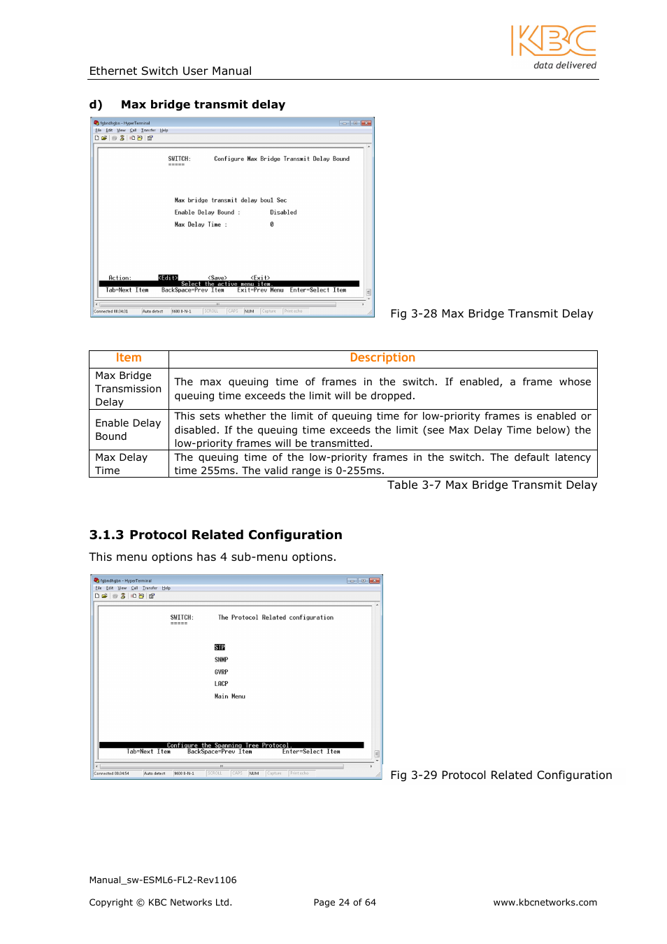 KBC Networks ESML6-FL2 User Manual | Page 25 / 64