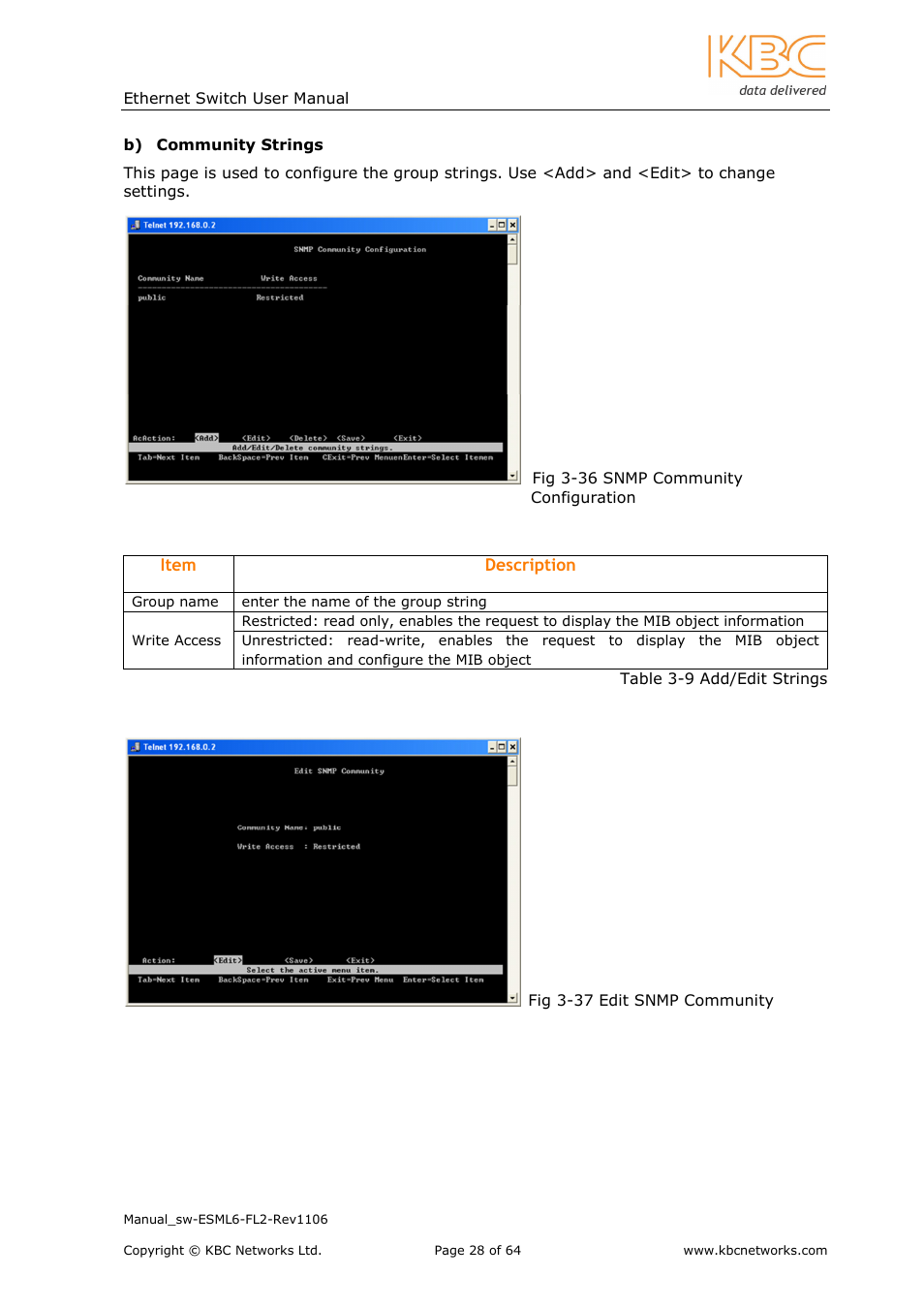 KBC Networks ESML6-FL2 User Manual | Page 29 / 64