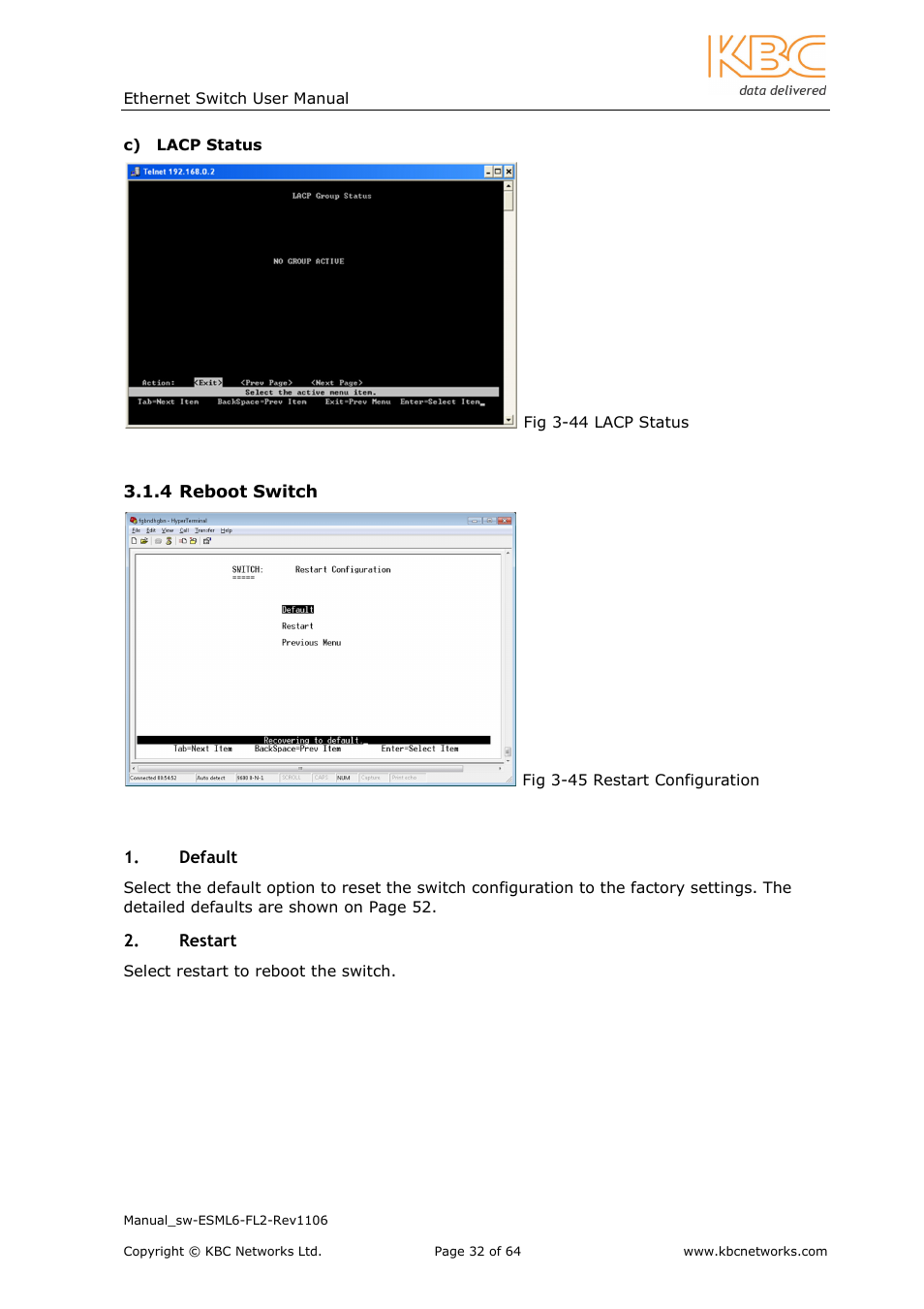 KBC Networks ESML6-FL2 User Manual | Page 33 / 64