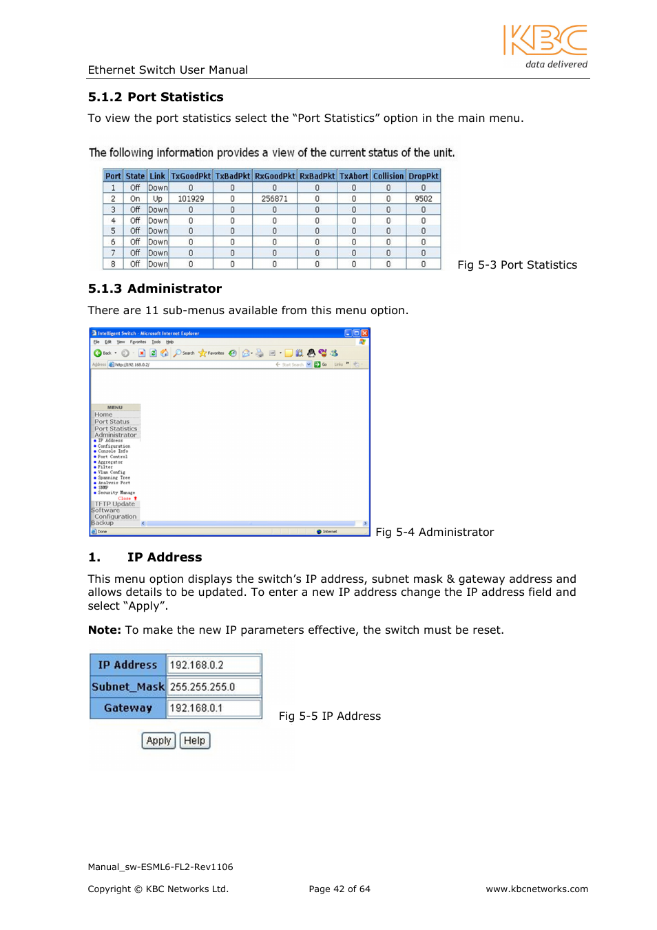 KBC Networks ESML6-FL2 User Manual | Page 43 / 64